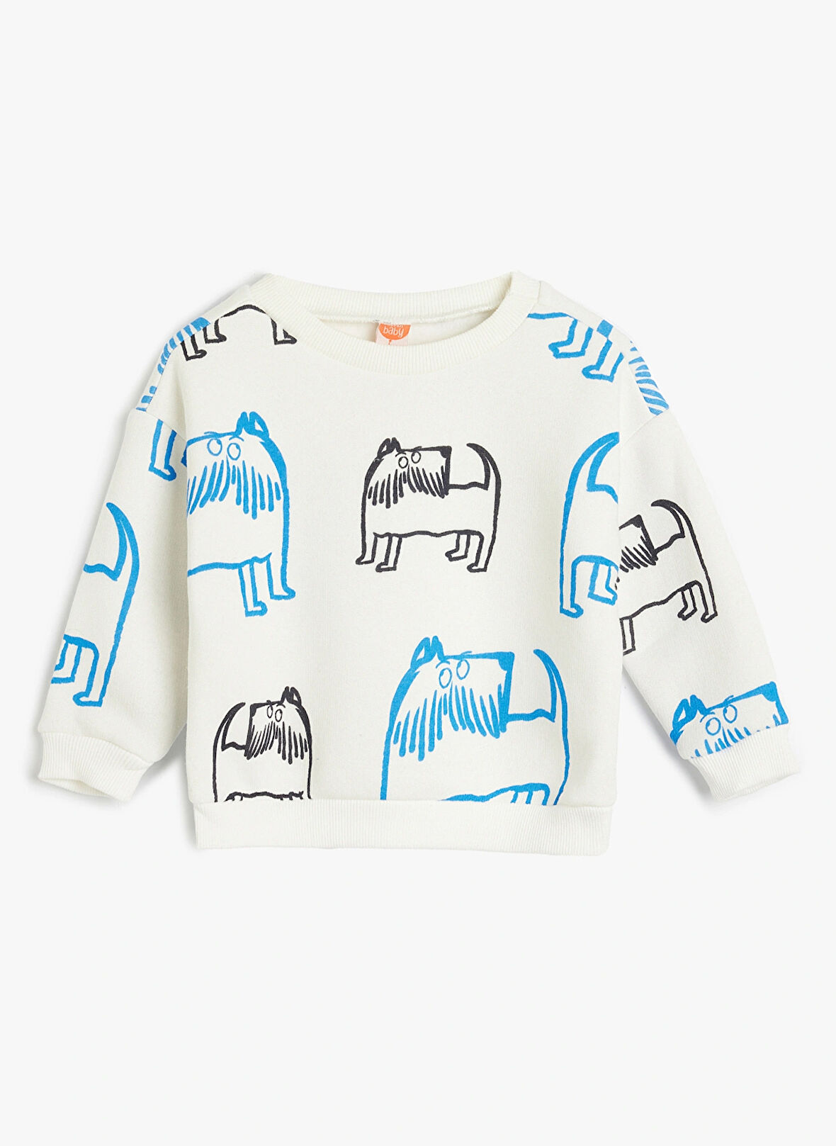 Koton Baskılı Erkek Ekru Sweatshırt 5WMB10218TK
