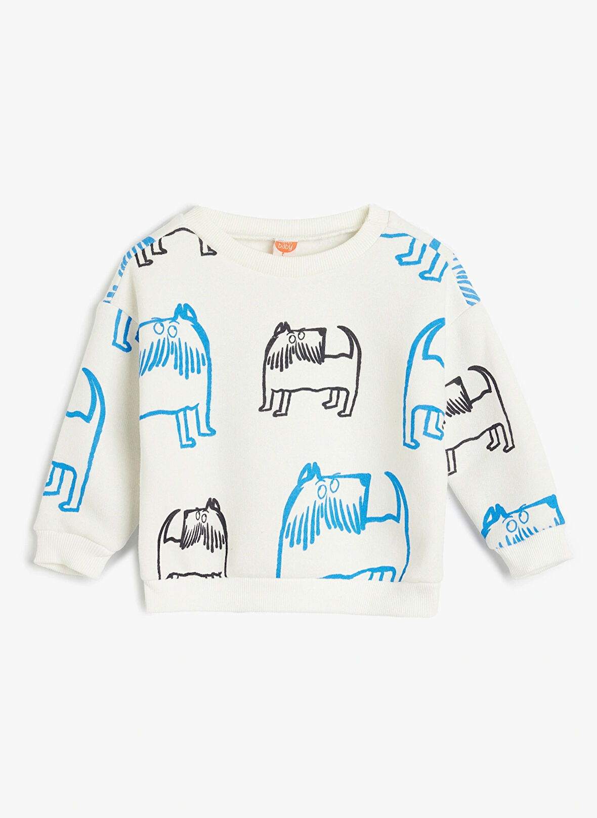 Koton Baskılı Erkek Ekru Sweatshırt 5WMB10218TK-A