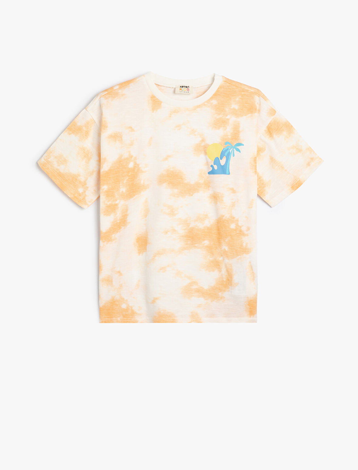 Batik Desenli Kısa Kollu Tişört Pamuklu