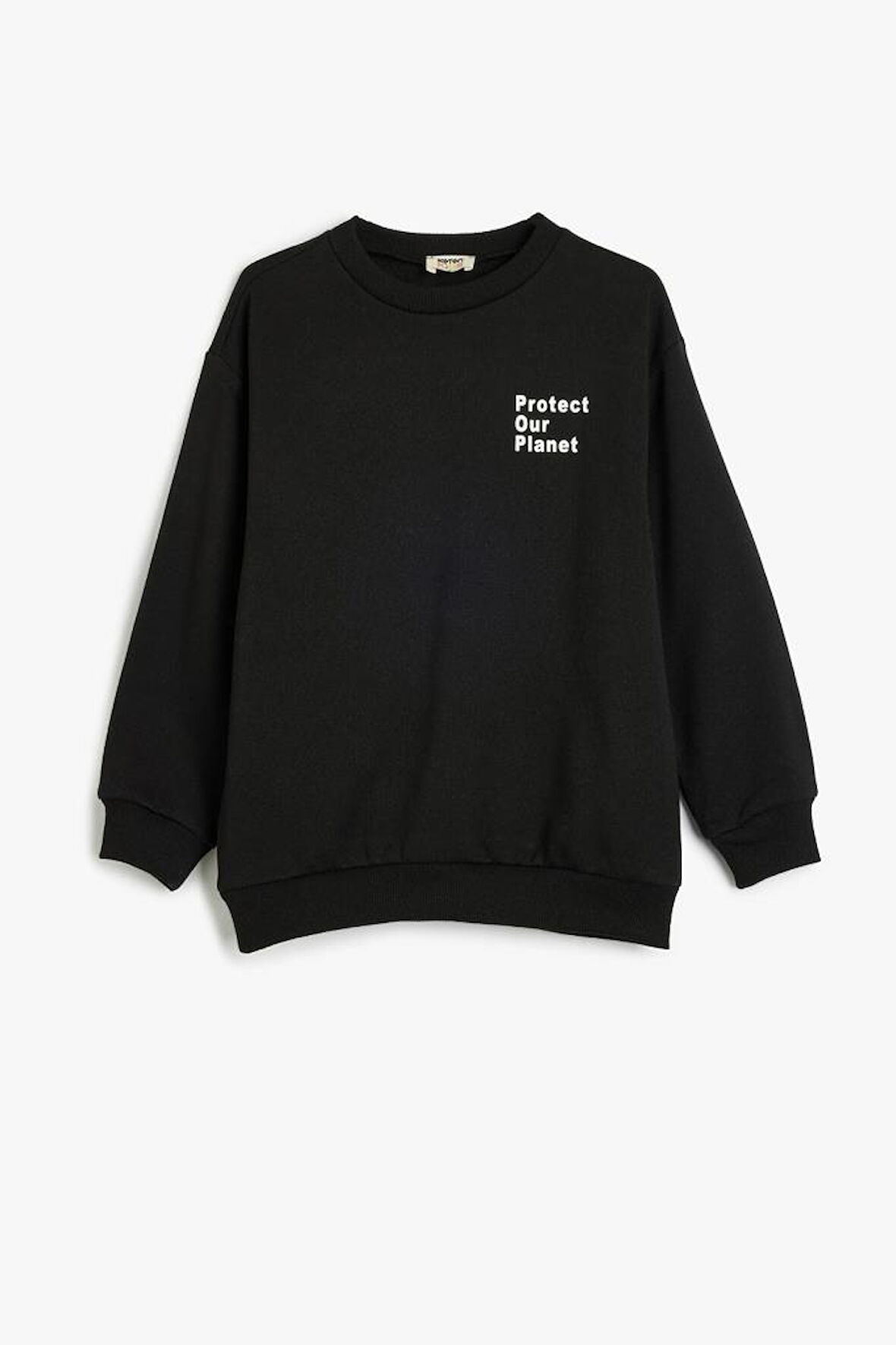 Koton Erkek Çocuk Sweatshirt Slogan Baskılı Uzun Kollu Bisiklet Yaka
