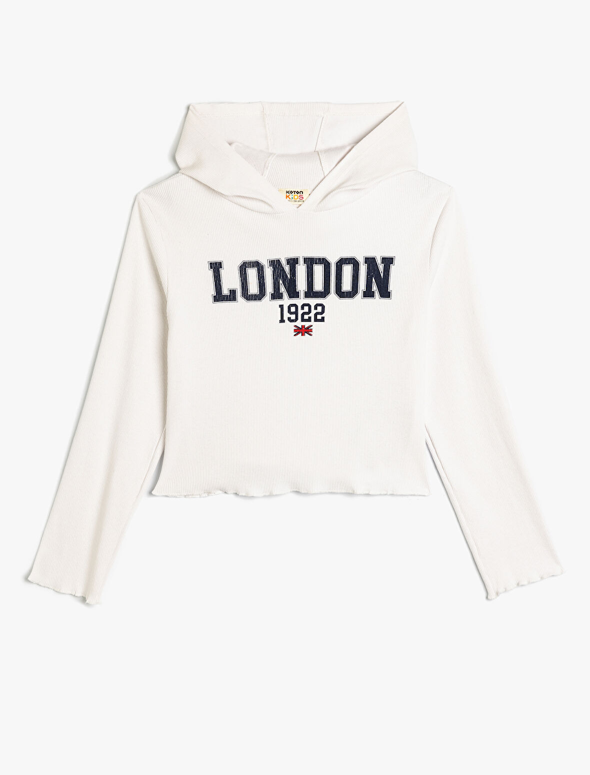 Kapşonlu Sweatshirt Şehir Baskılı Pamuklu