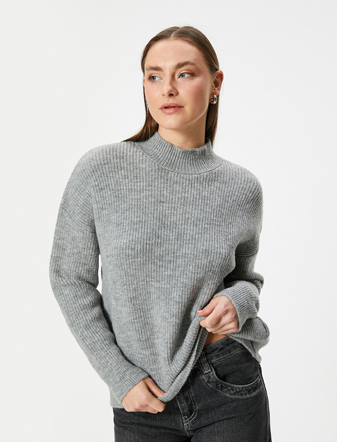 Basic Dik Yaka Oversize Kazak