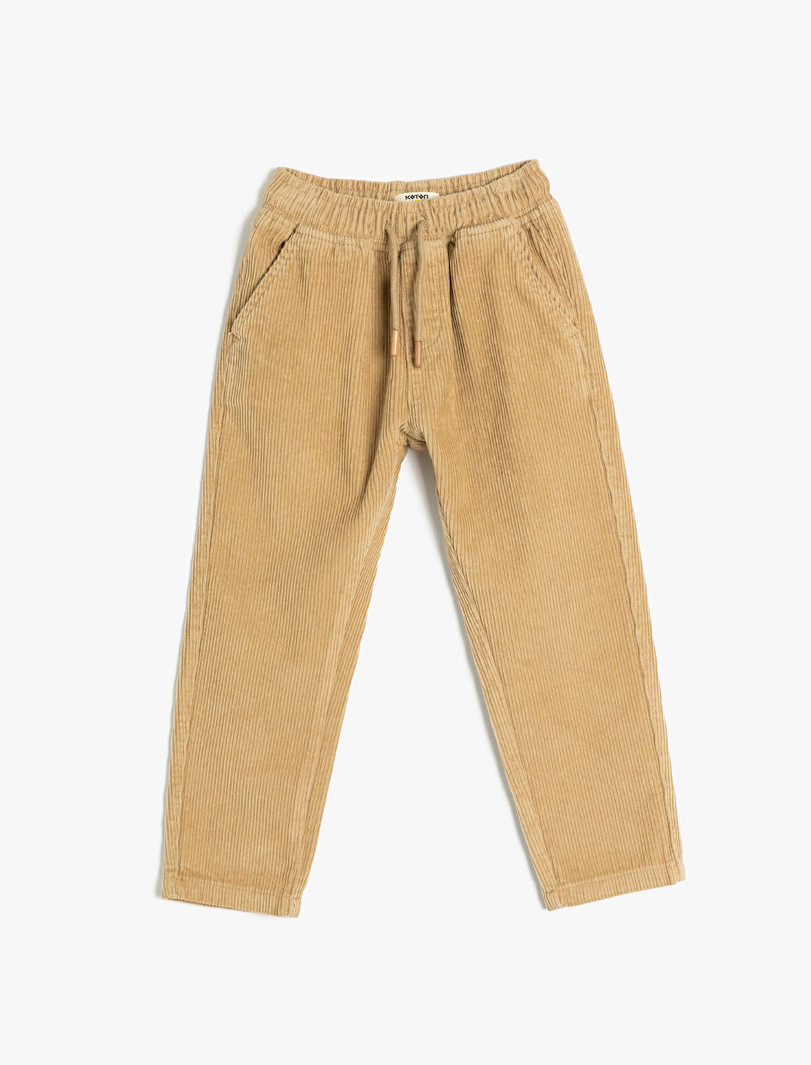 Beli Bağlamalı Cep Detaylı Pamuklu Kadife Pantolon 