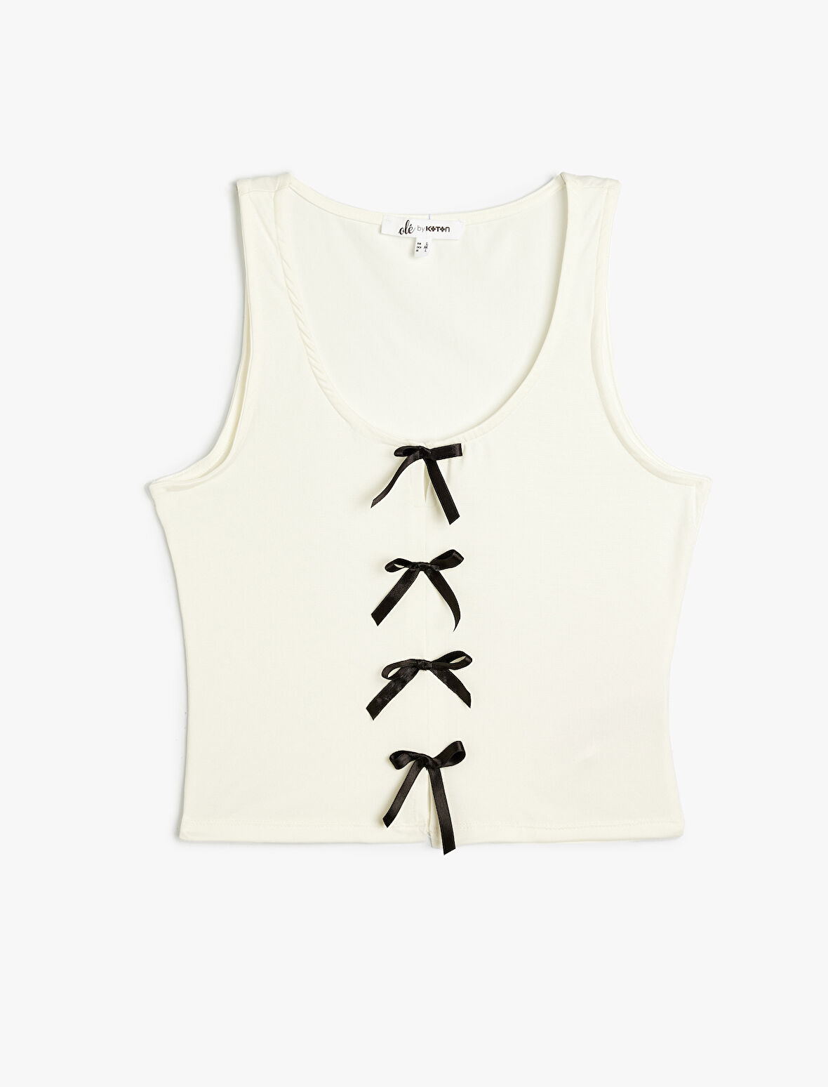 Fiyonklu Üst Kolsuz U Yaka Slim Fit