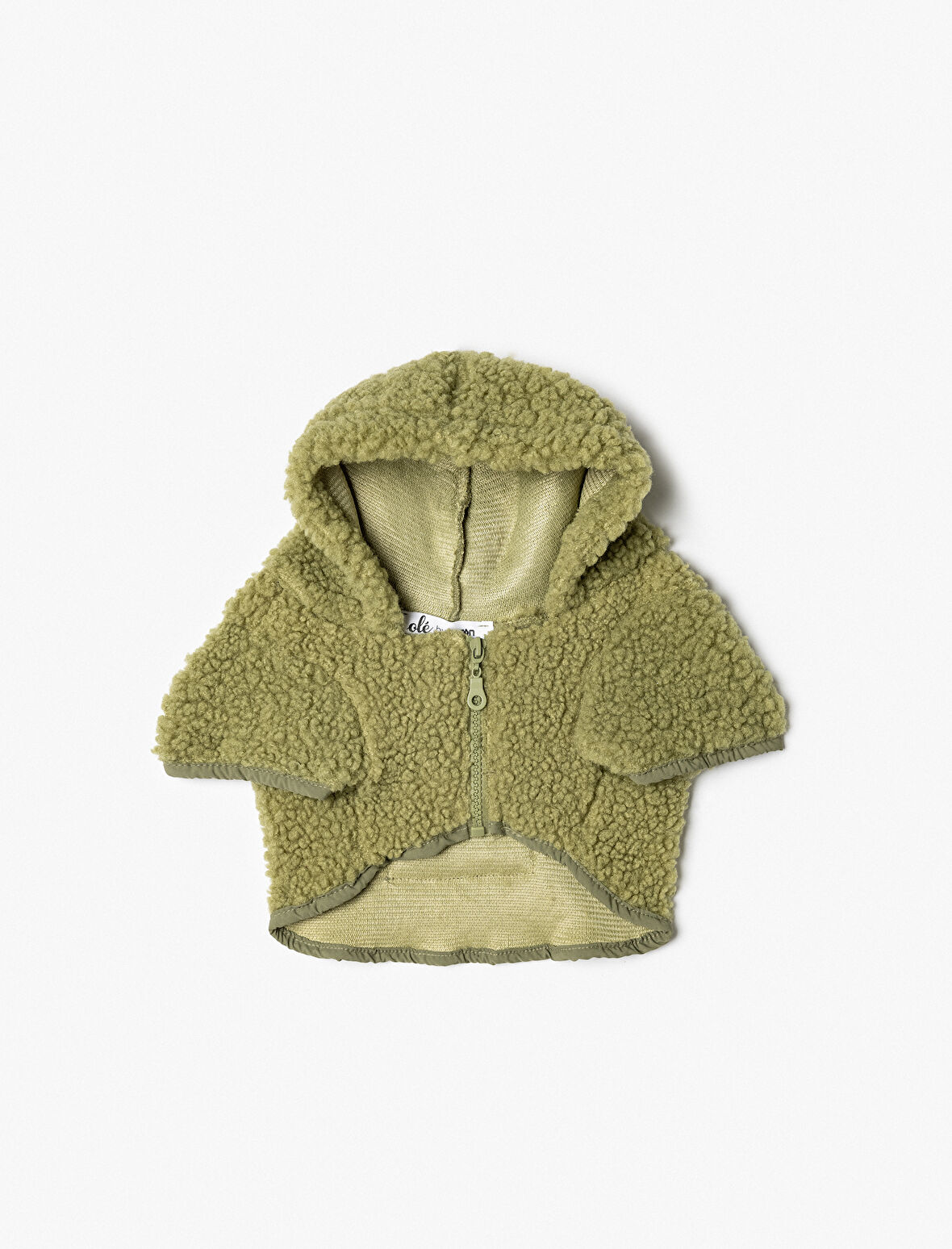 Peluş Köpek Sweatshirt Kapüşonlu Fermuarlı
