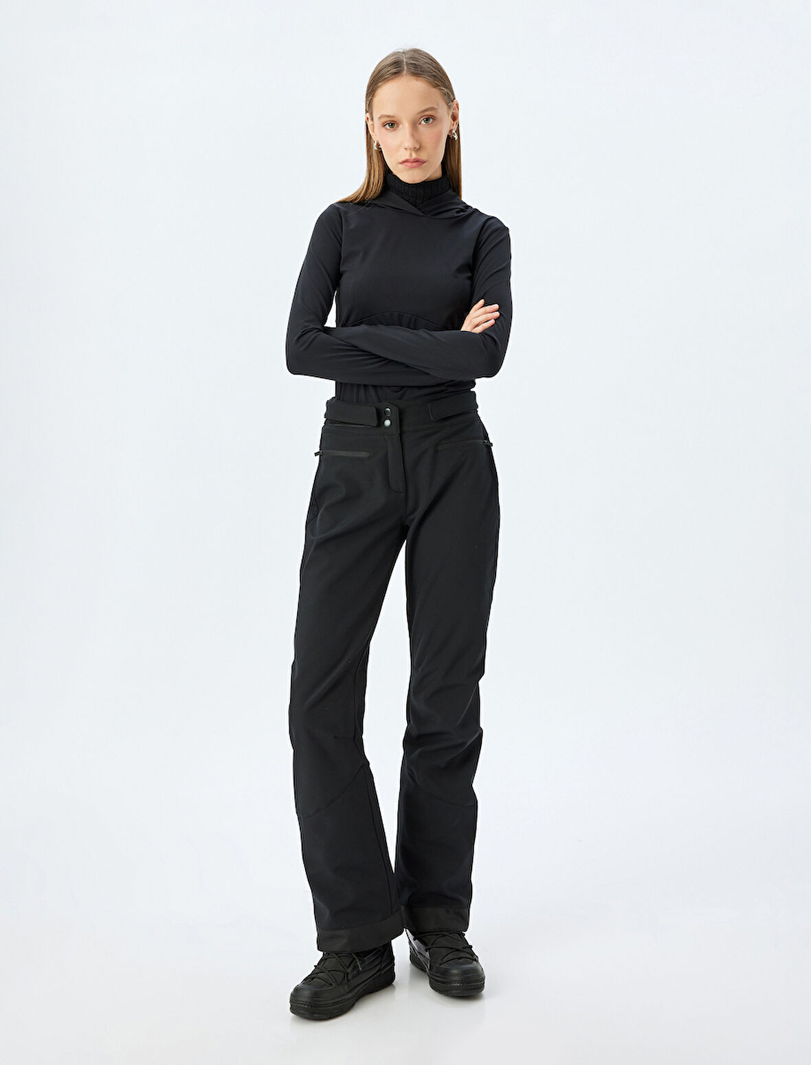 Slim Fit Kapüşonlu Dikiş Detaylı Spor Sweatshirt