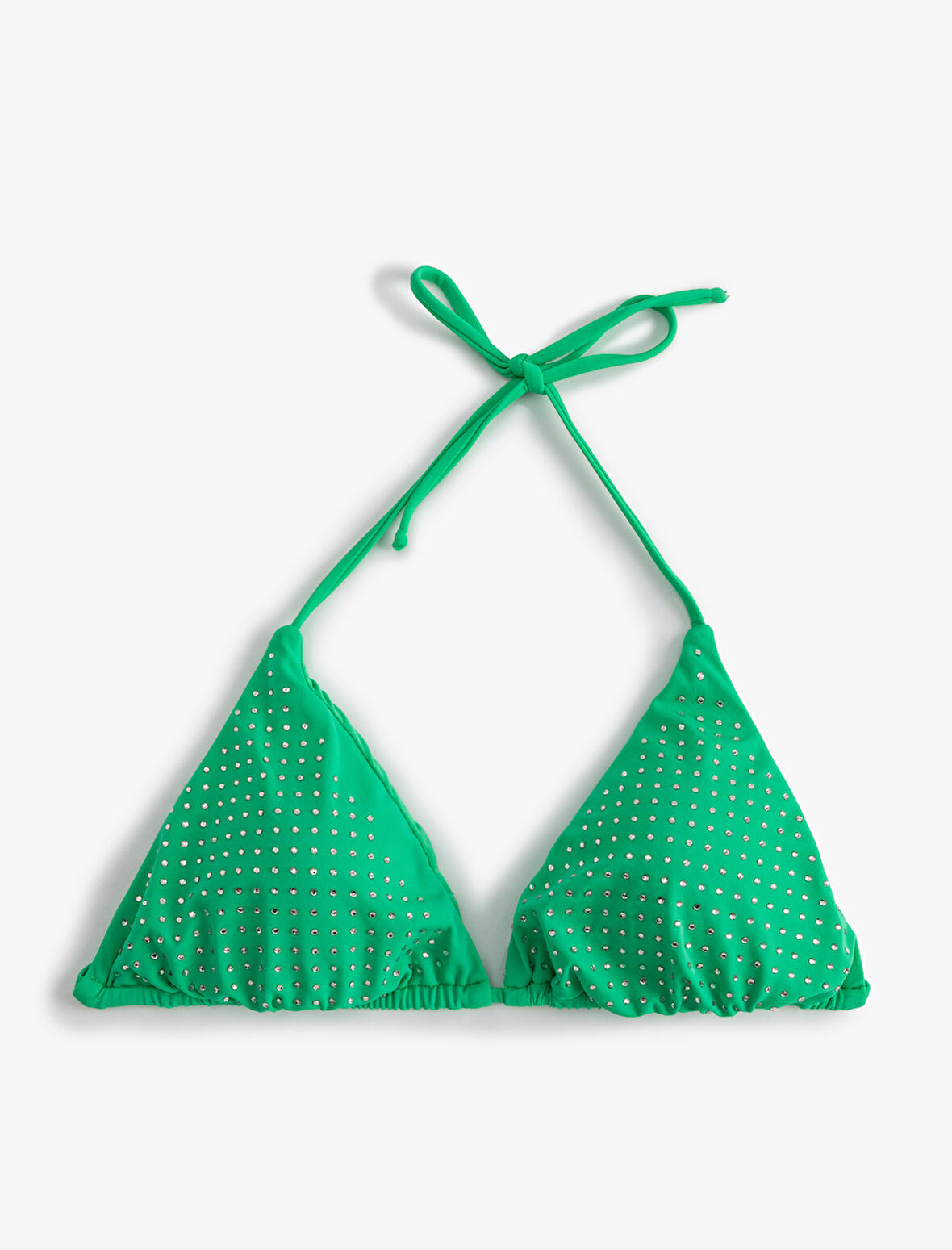 Taşlı Üçgen Bikini Üstü