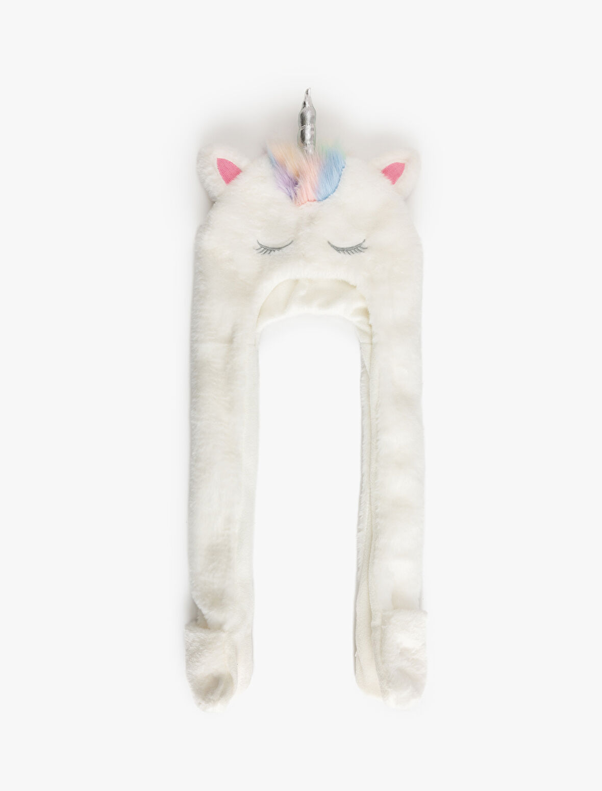 Kışlık Kulaklı Şapka Unicorn Detaylı