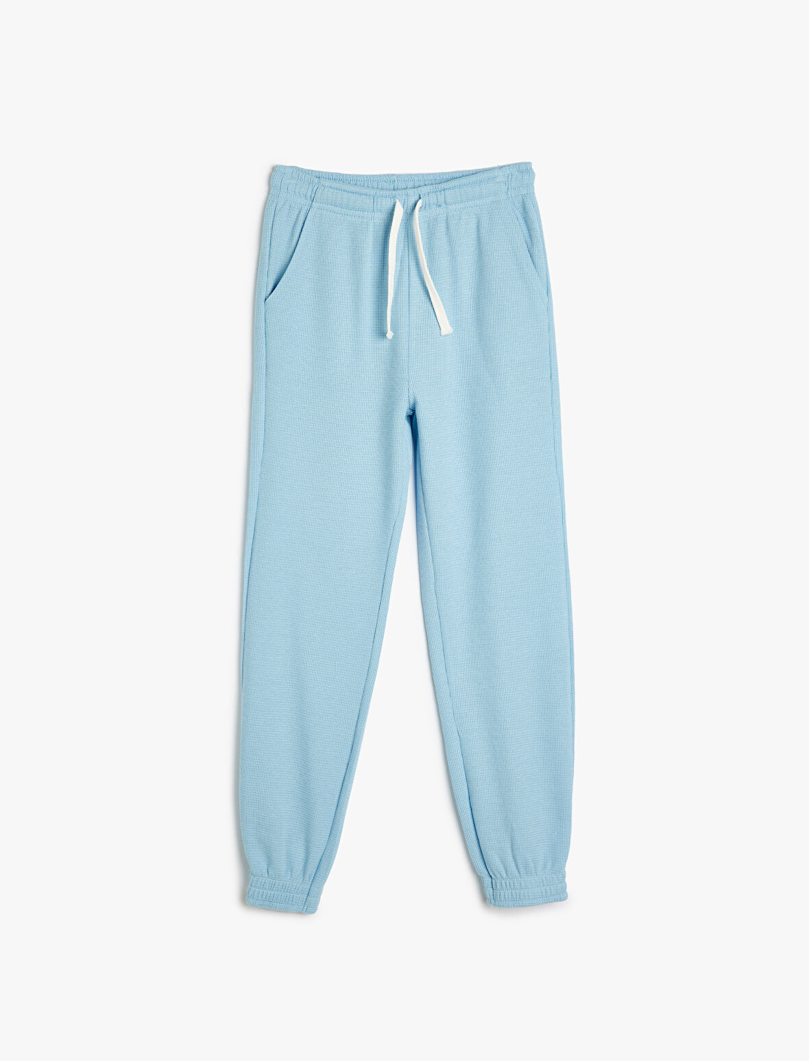 Basic Jogger Eşofman Altı Beli Bağlamalı Dokulu Pamuklu 