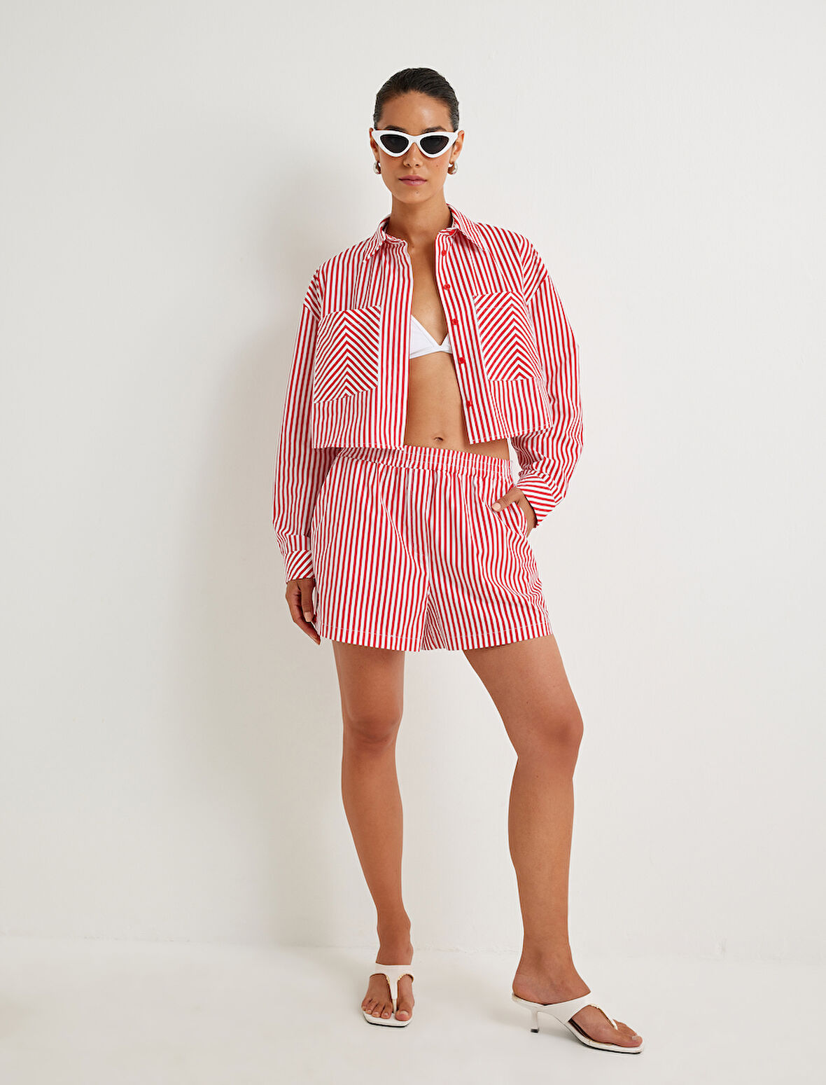 Mini Boxer Şort Cepli Beli Lastikli Pamuklu