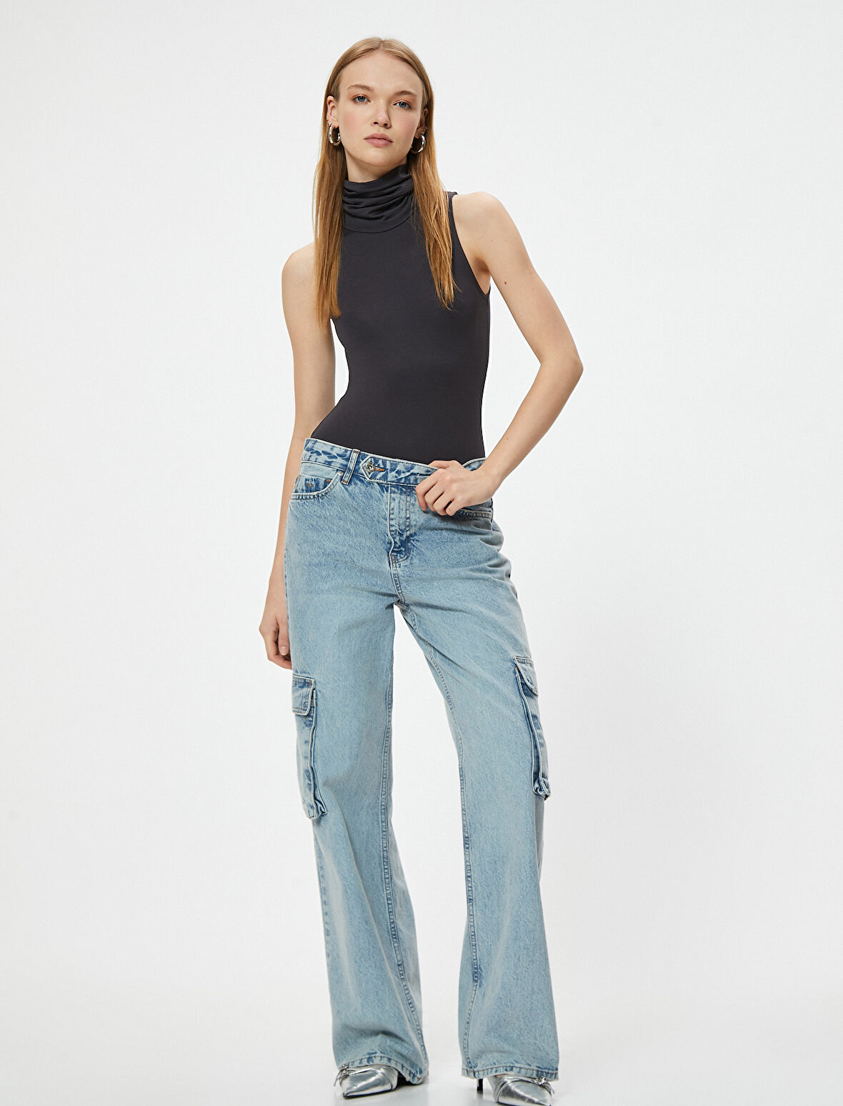 Boğazlı Atlet Kolsuz Slim Fit