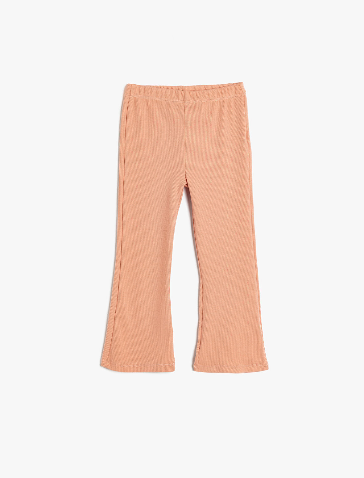 İspanyol Paça Basic Tayt Ribanalı Beli Lastikli Pamuklu