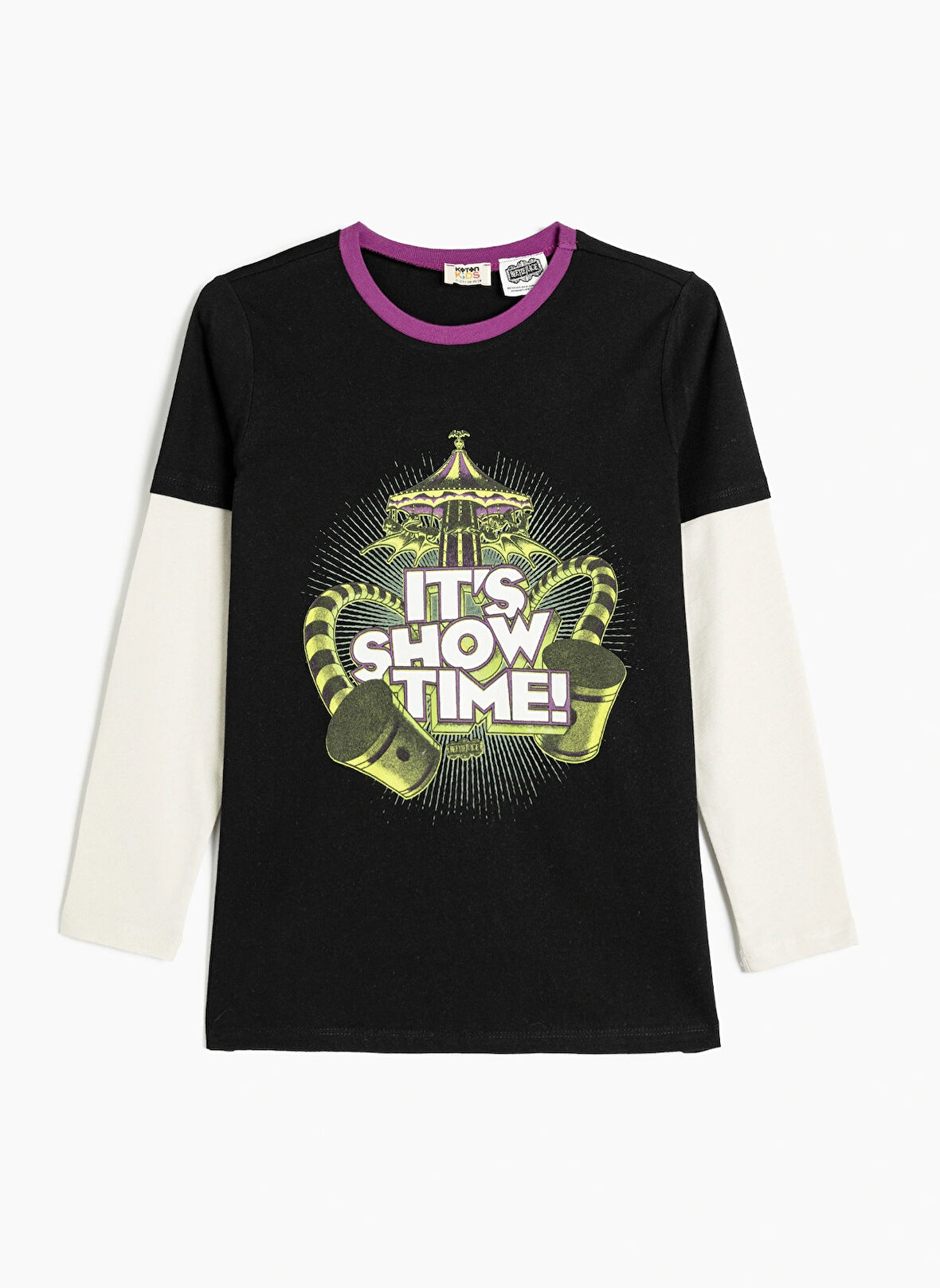 Koton Baskılı Siyah Erkek Çocuk  T-Shirt 5WKB10339TK