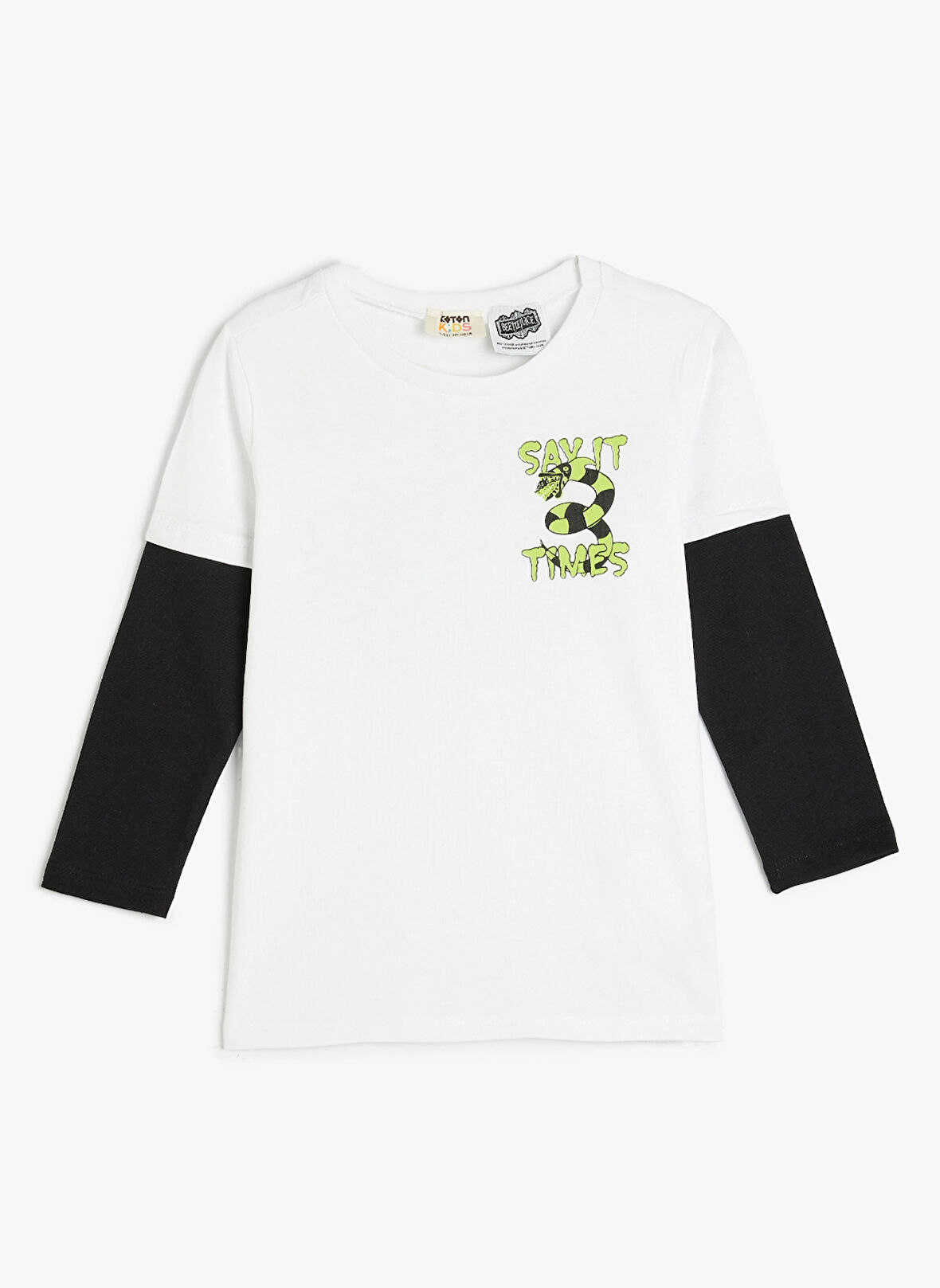 Koton Baskılı Beyaz Erkek Çocuk  T-Shirt 5WKB10340TK