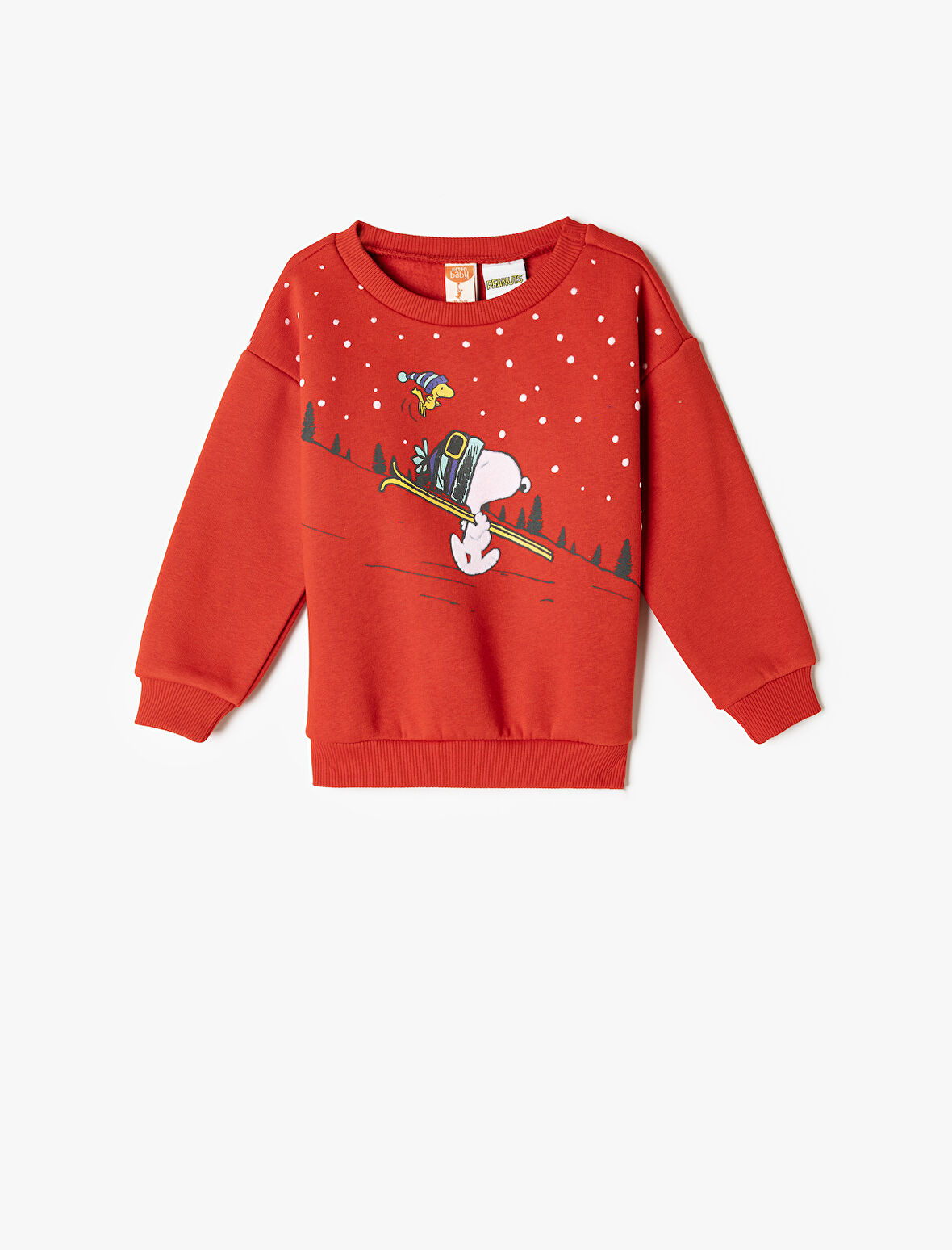 Sweatshirt Snoopy Baskılı Lisanslı Uzun Kollu Bisiklet Yaka