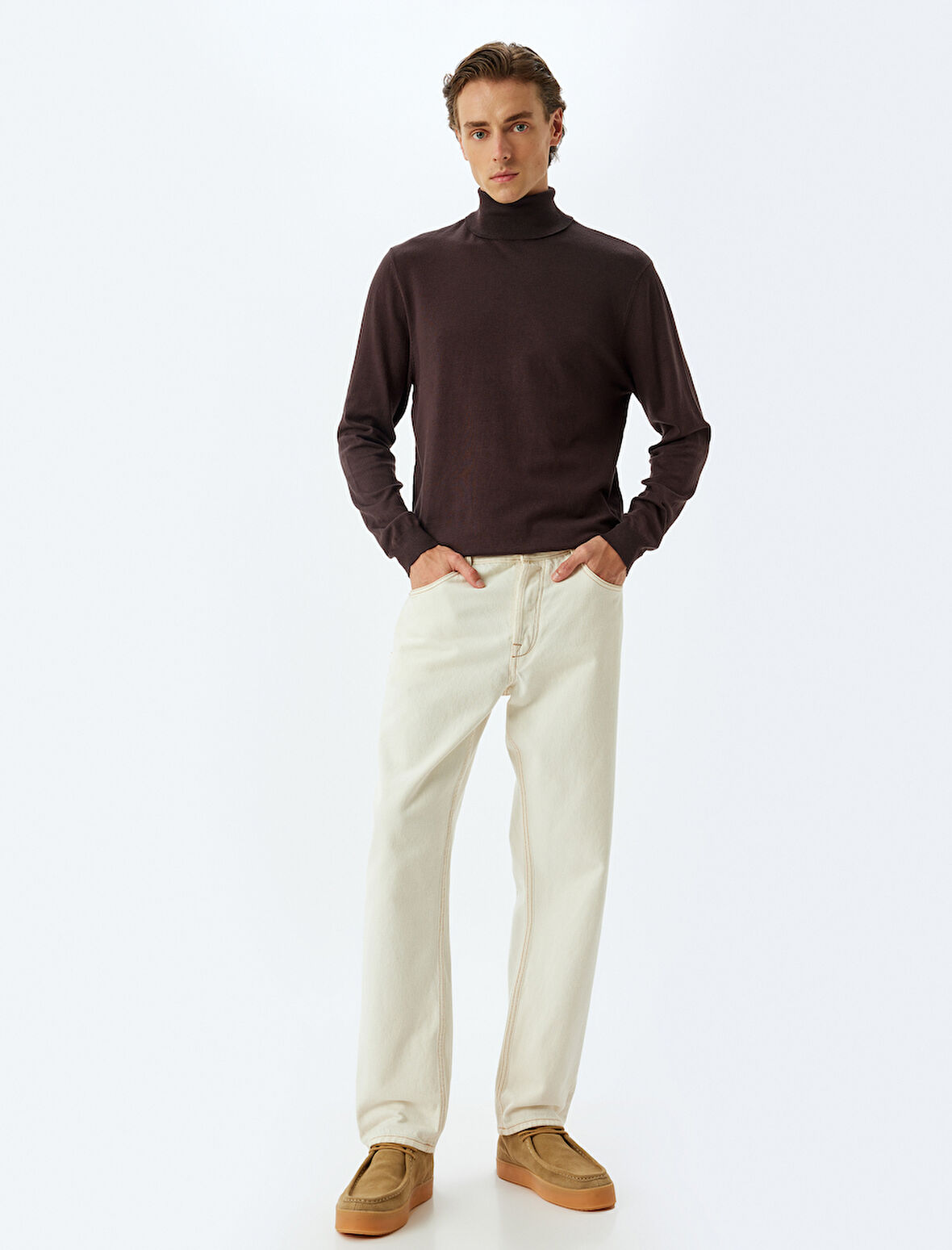 Triko Kazak Balıkçı Yaka Basic Viskon Karışımlı