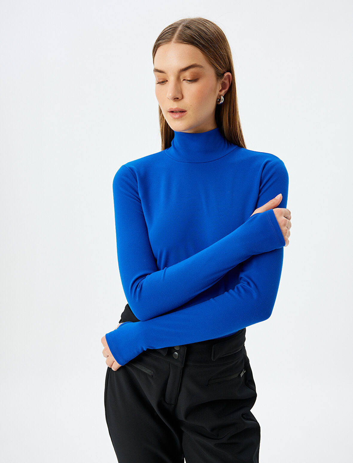 Uzun Kollu Slim Fit Boğazlı Yaka Polar Body 