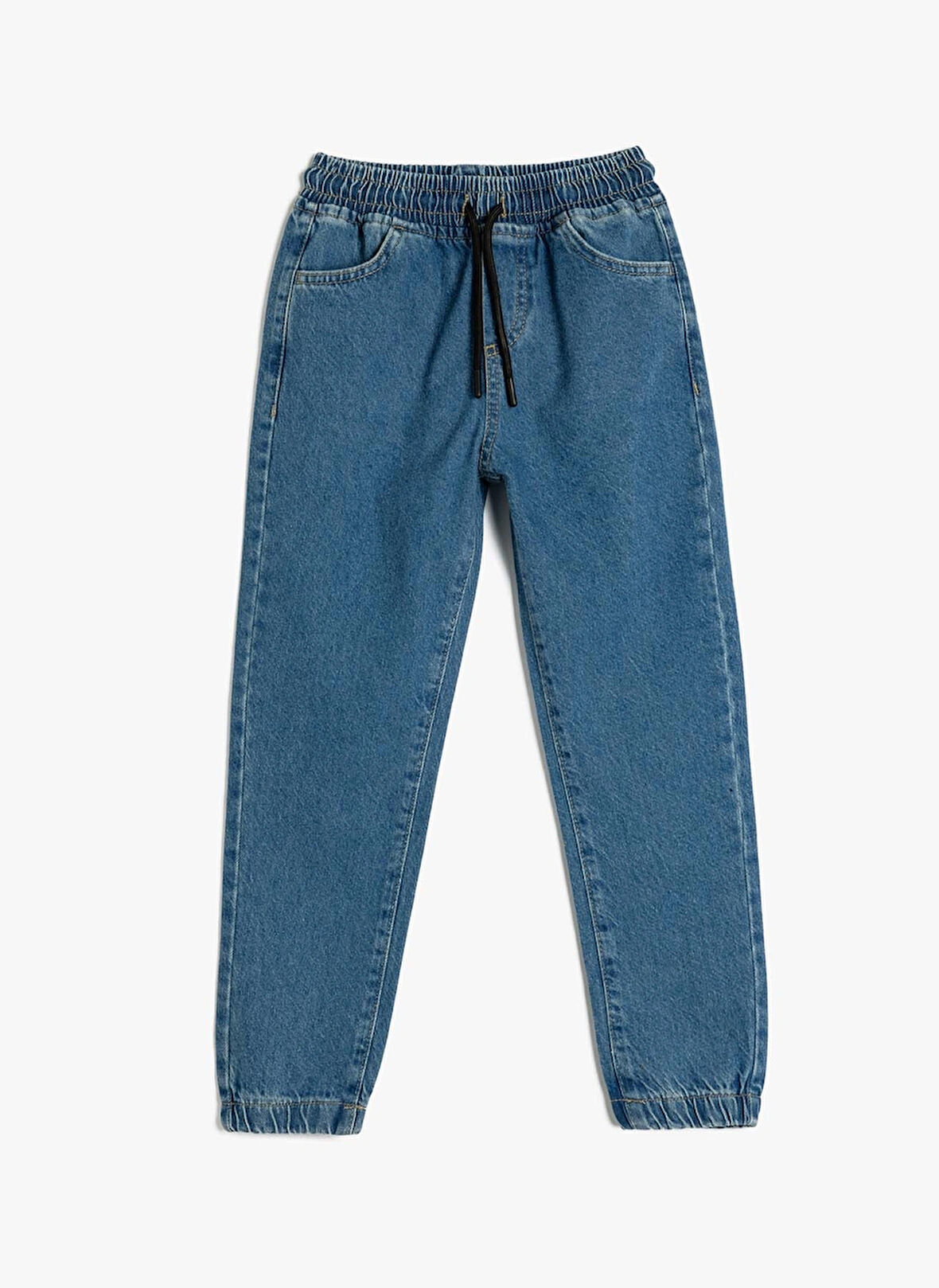 Koton Lastikli Bel Koyu İndigo Erkek Çocuk Denim Pantolon 5WKB40024TD