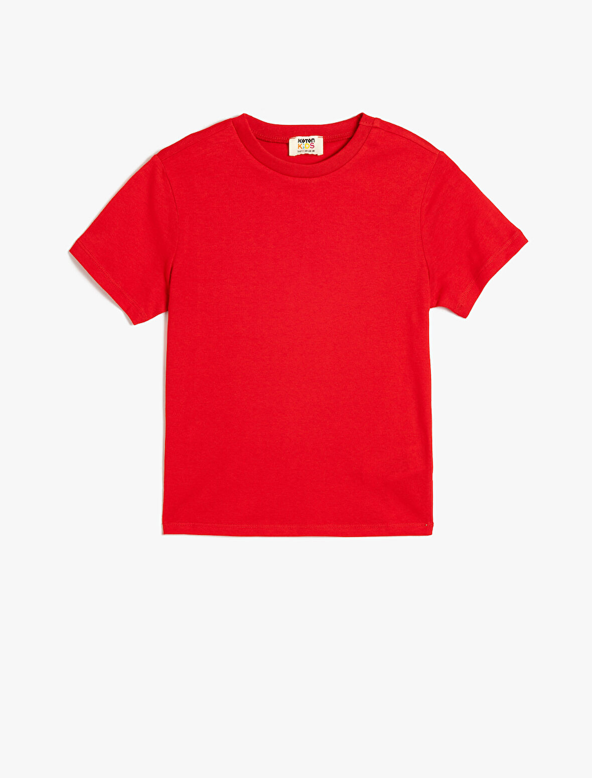 Basic Tişört Kısa Kollu Bisiklet Yaka Pamuklu