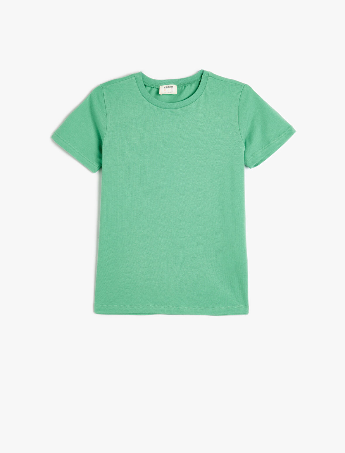 Basic Tişört Kısa Kollu Bisiklet Yaka Pamuklu