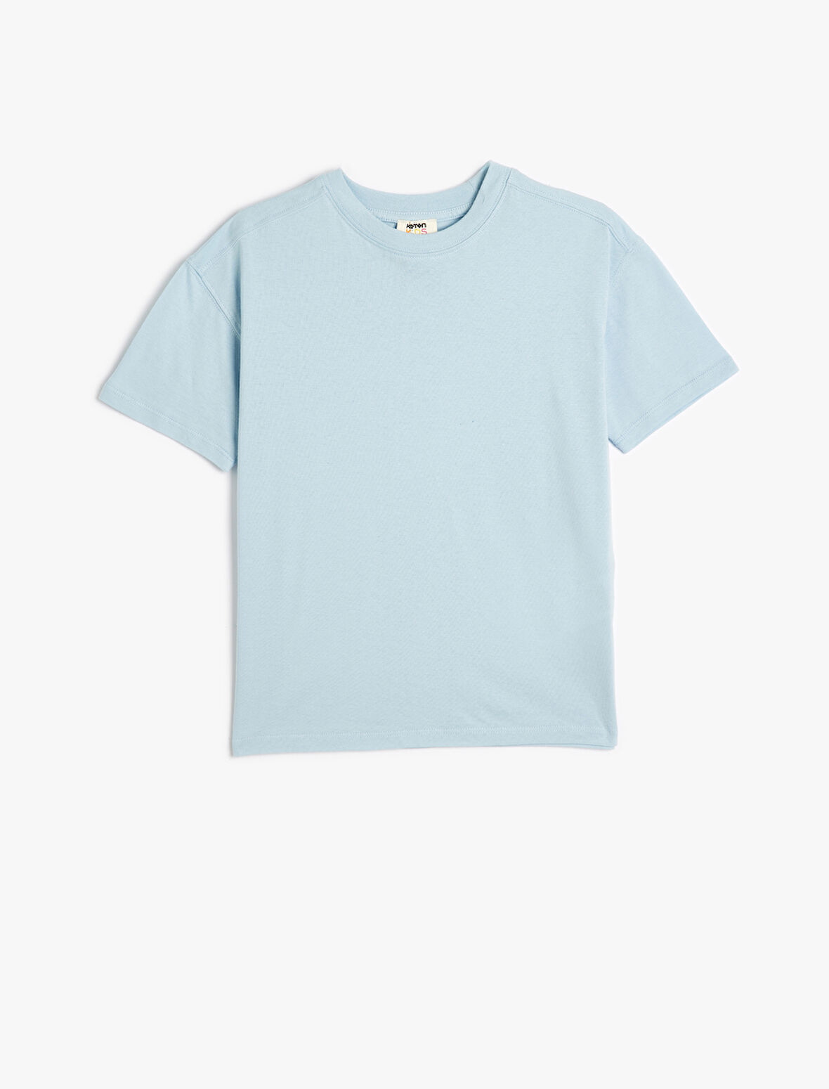 Basic Oversize Tişört Kısa Kollu Bisiklet Yaka Pamuklu