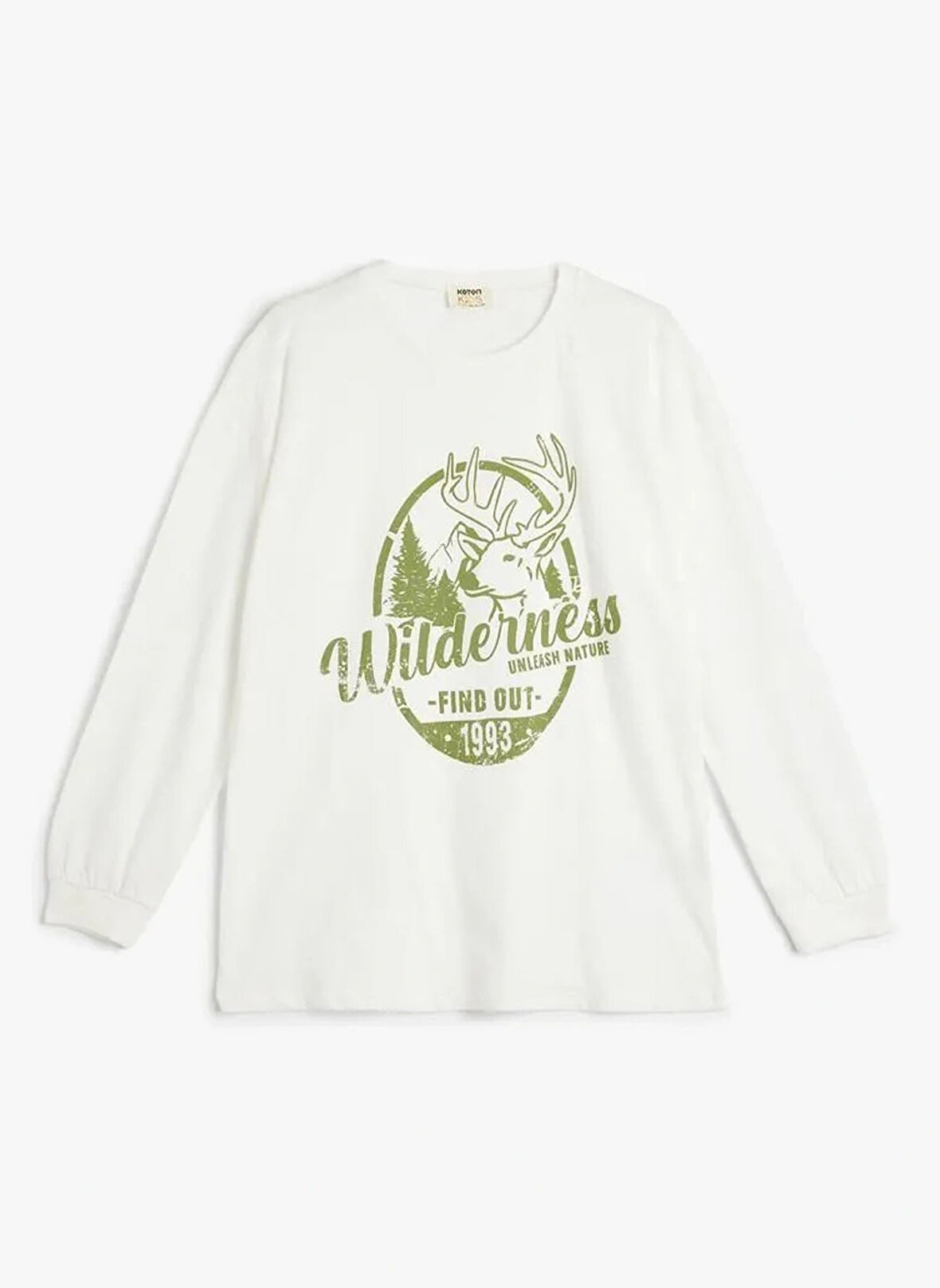 Koton Baskılı Ekru Erkek Çocuk  T-Shirt 5WKB10408TK