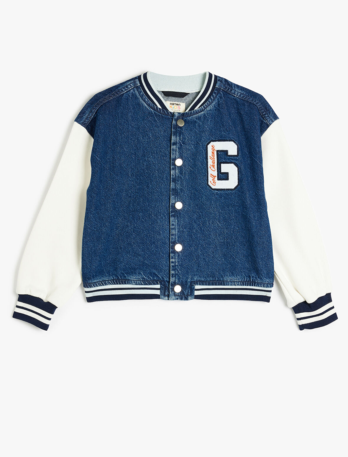 Bomber Ceket Kolej Yaka Uzun Kollu Baskılı 