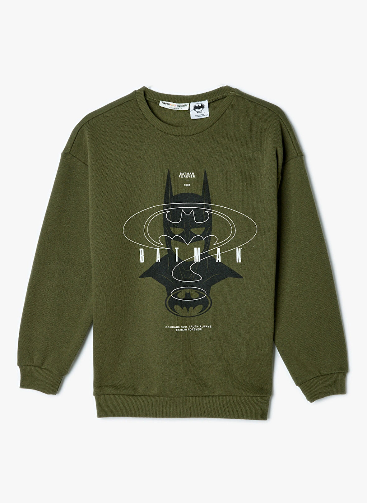 Koton Baskılı Erkek Haki Sweatshırt 5WKB10421TK