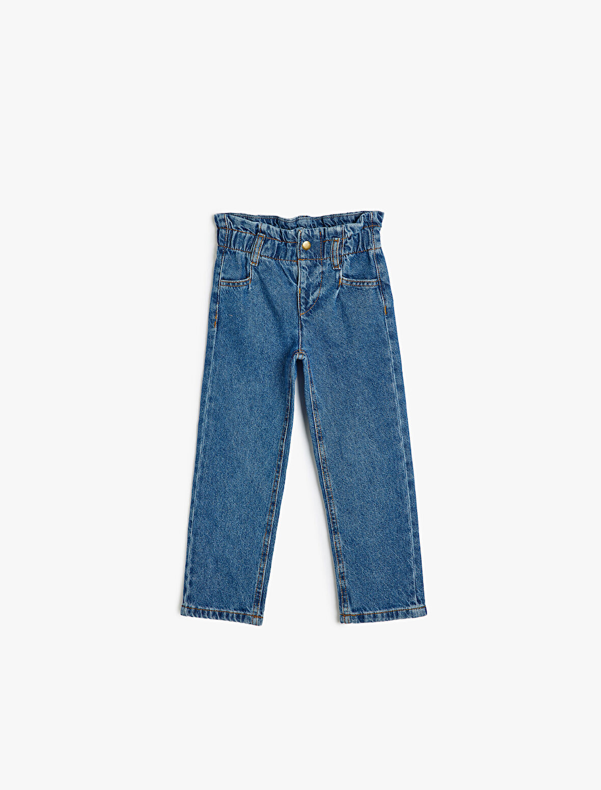 Kot Pantolon Cepli Beli Lastikli - Regular Jean