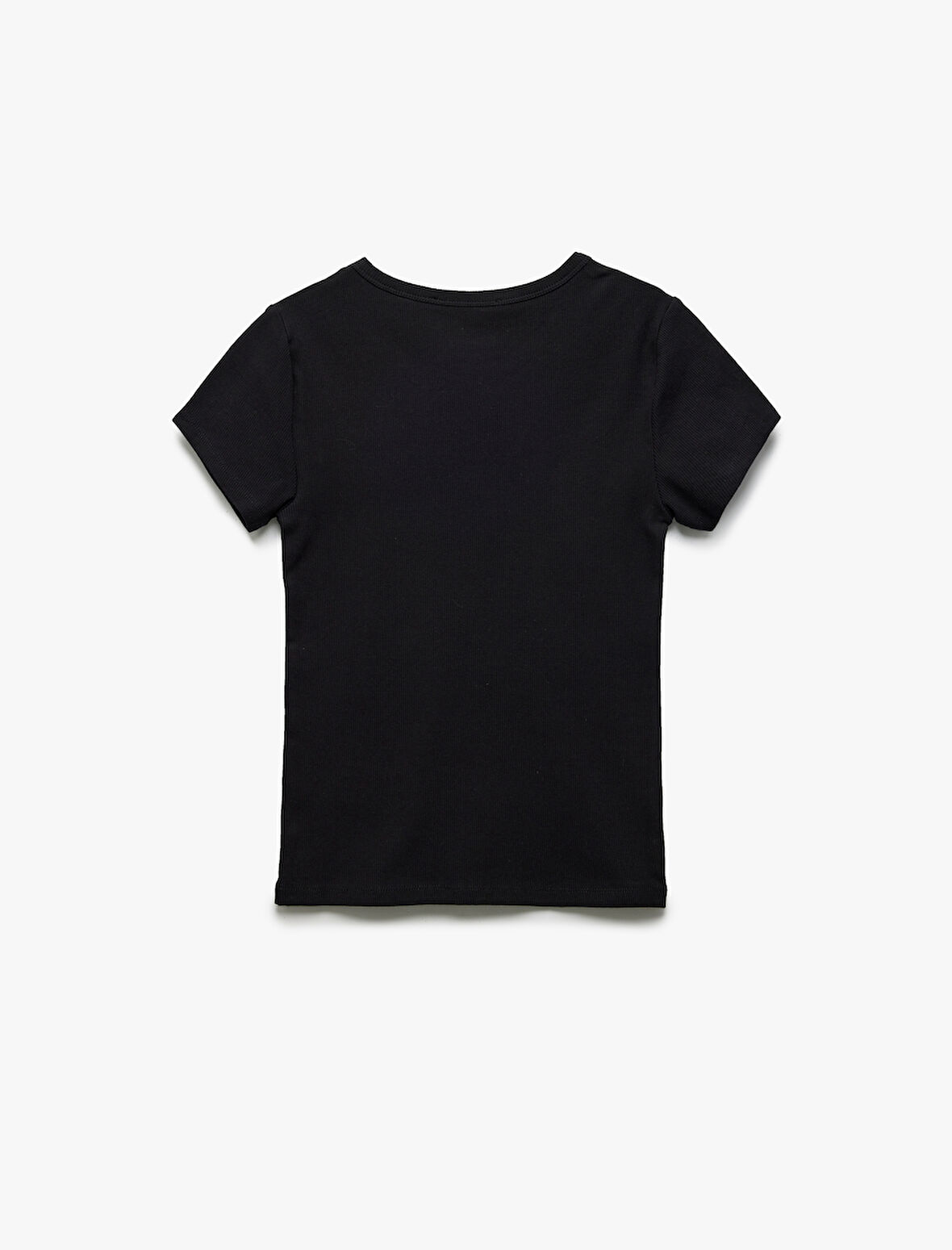 Slim Fit Pamuklu Kısa Kollu Bisiklet Yaka Kadın Basic Tişört