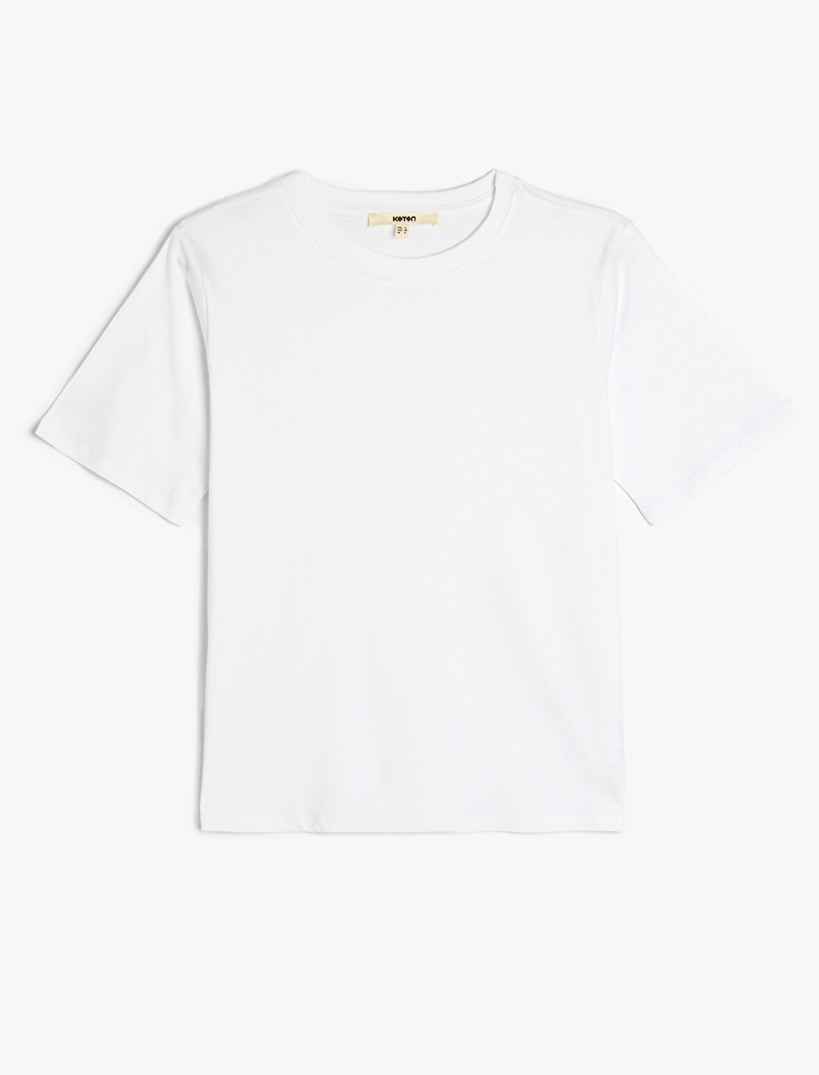 Regular Fit Kısa Kollu Bisiklet Yaka Pamuklu Basic Tişört