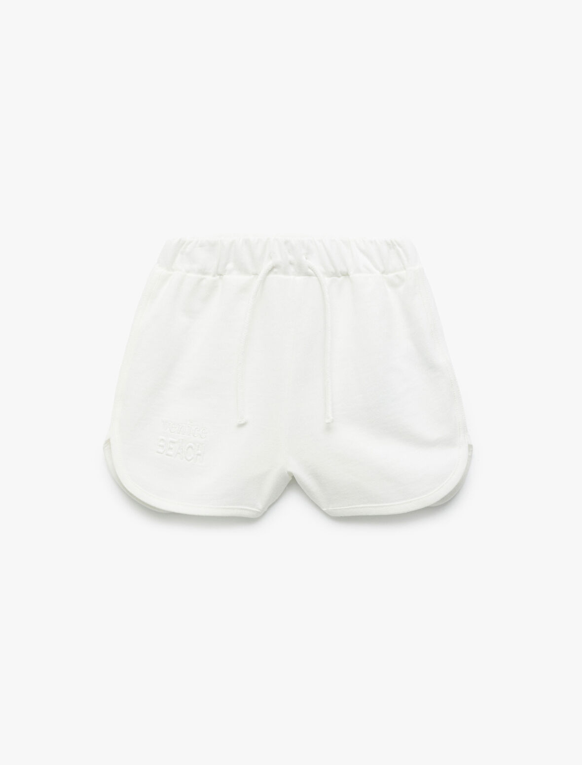 Pamuklu Beli Bağlamalı Baskılı Şort