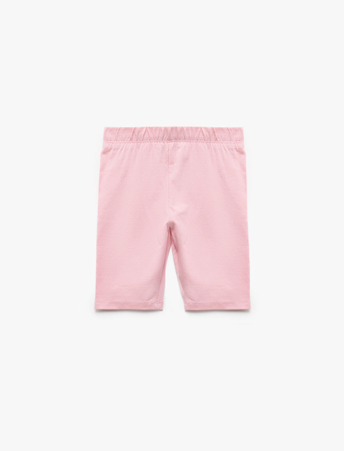 Pamuklu Beli Lastikli Basic Kısa Tayt