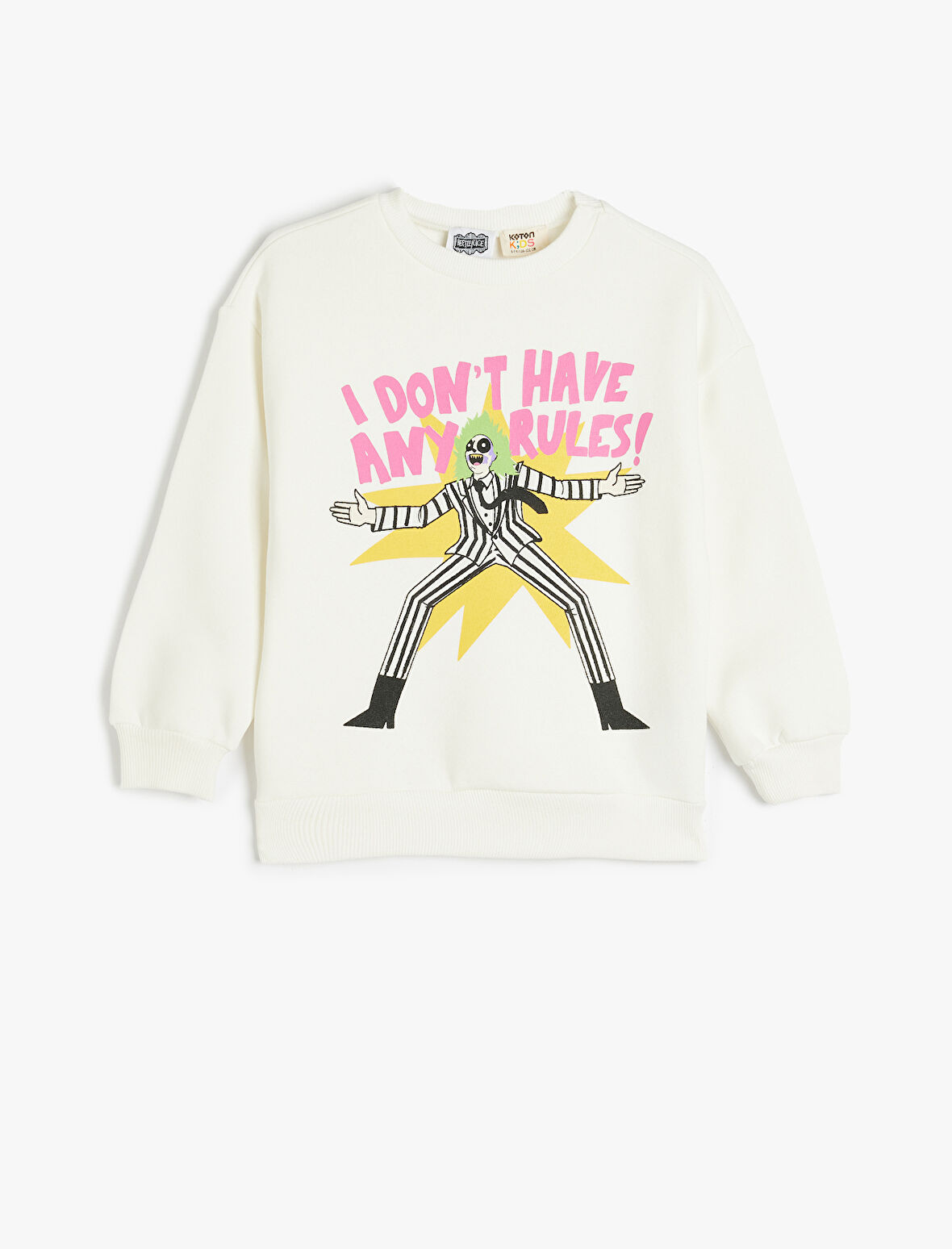Beetlejuice Sweatshirt Lisanslı Uzun Kollu Bisiklet Yaka 