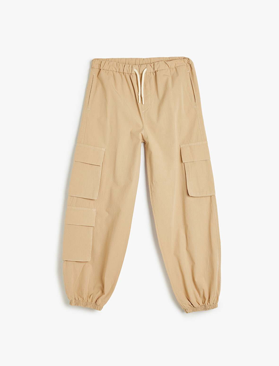 Oversize Kot Pantolon Beli Lastikli Cepli Pamuklu - Jegging Jean