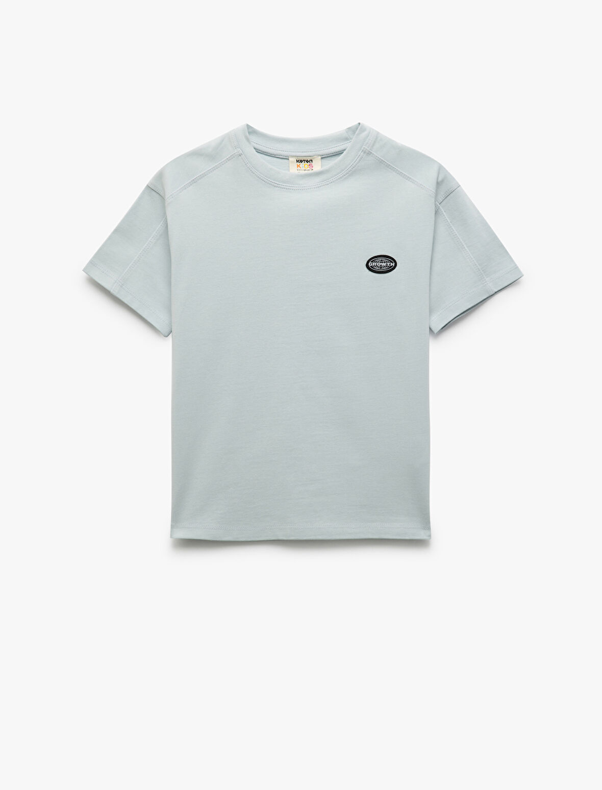 Pamuklu Bisiklet Yaka Kısa Kollu Oversize Tişört