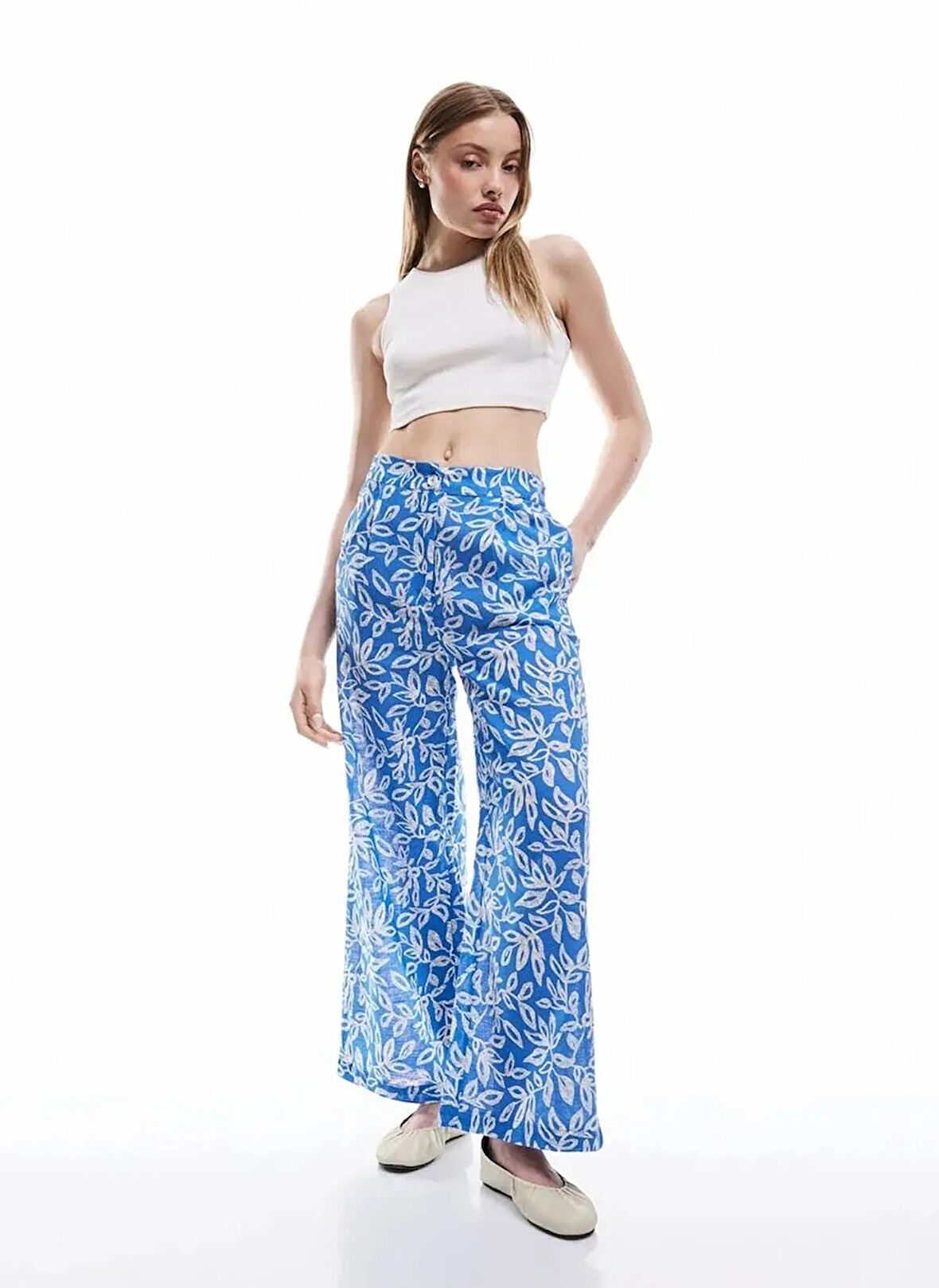 Koton Standart Lacivert Kadın Pantolon 5SAL40063IW