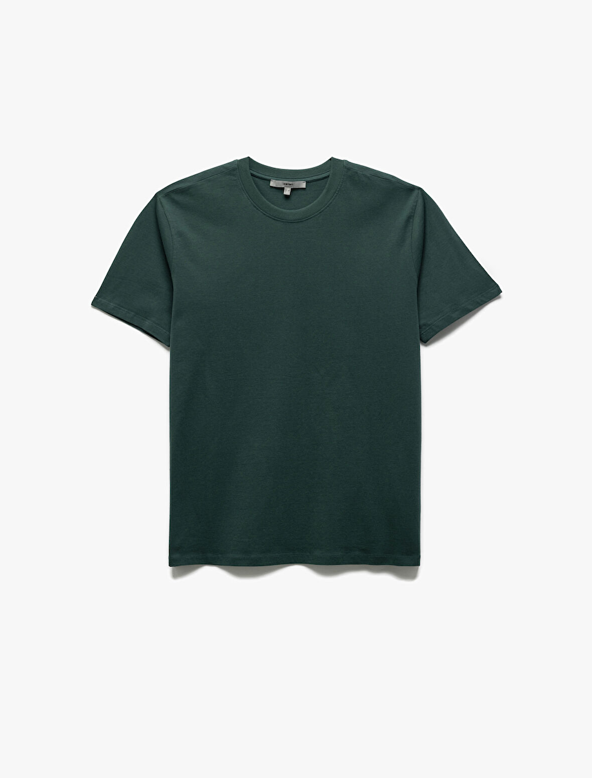 Pamuklu Kısa Kollu Bisiklet Yaka Basic Erkek Slim Fit Tişört