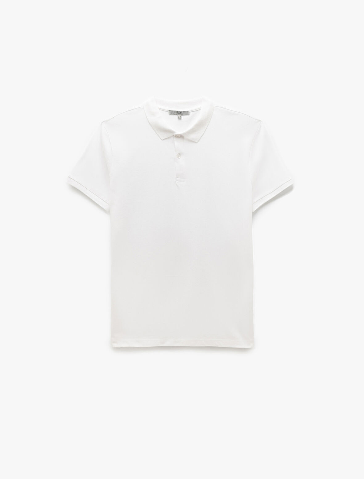 Kısa Kollu Pamuklu Pike Kumaş Polo Yaka Slim Fit Tişört