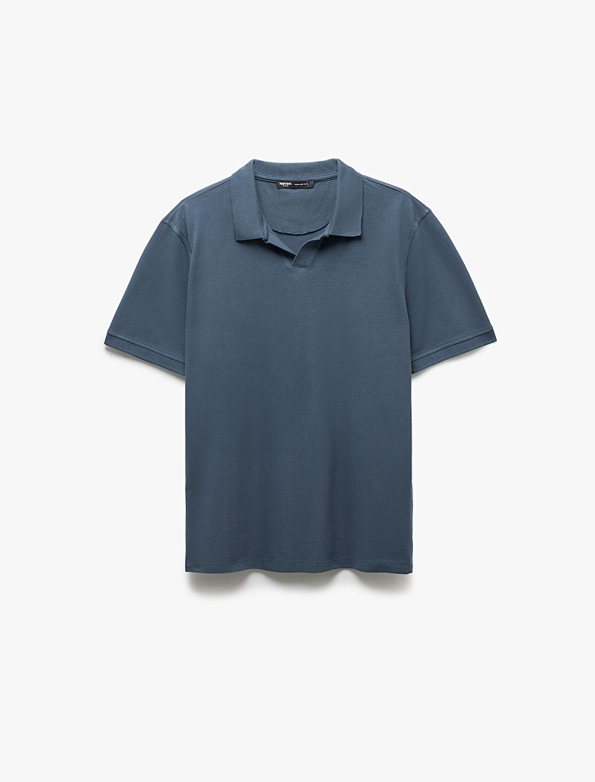 Pamuklu Pike Kumaş Kısa Kollu Regular Fit V Yaka Polo Tişört