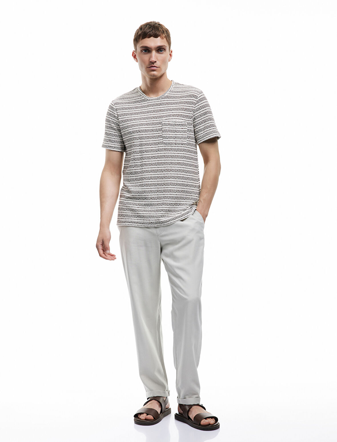 Viskon Cep Detaylı Rayon Tapered Beli Bağcıklı Eşofman Pantolon