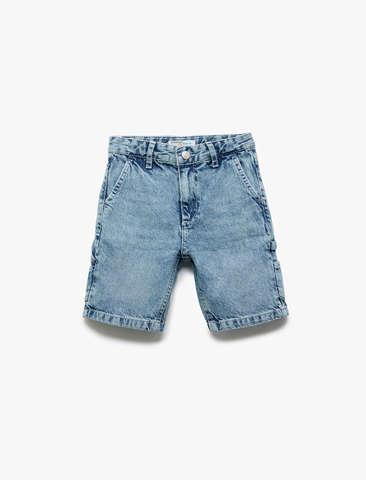 Cep Detaylı Pamuklu Denim Şort 