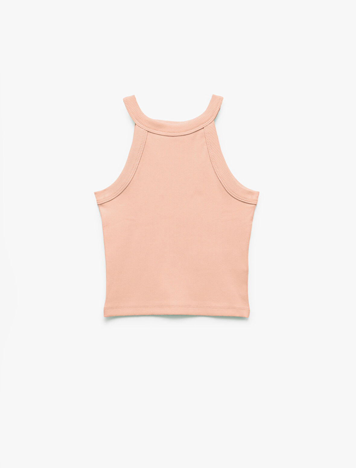 Pamuklu Kolsuz Halter Yaka Slim Fit Crop Atlet