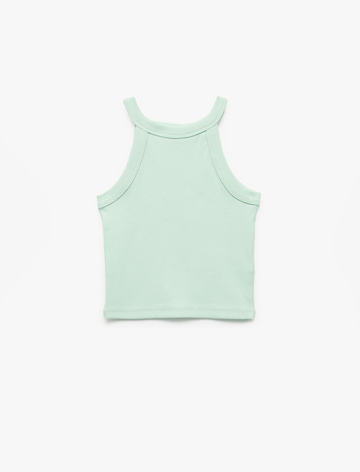 Pamuklu Kolsuz Halter Yaka Slim Fit Crop Atlet