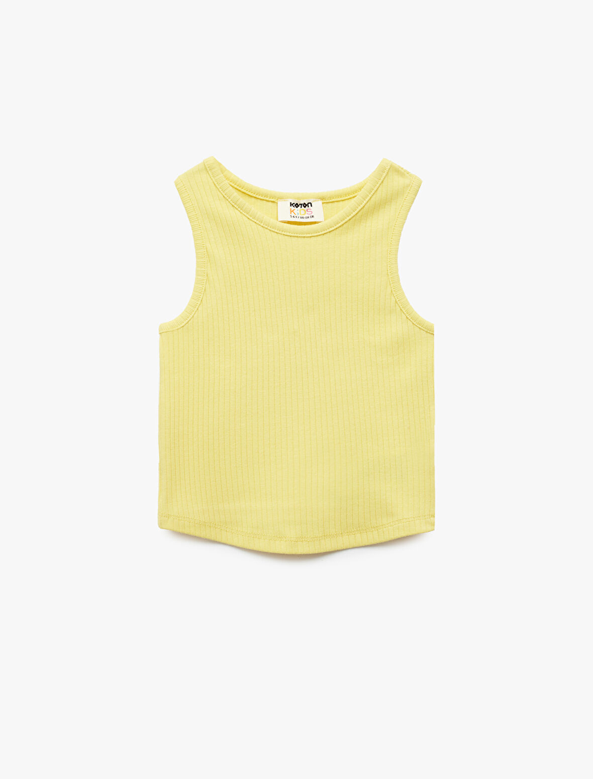 Pamuklu Kolsuz Bisiklet Yaka Basic Crop Atlet