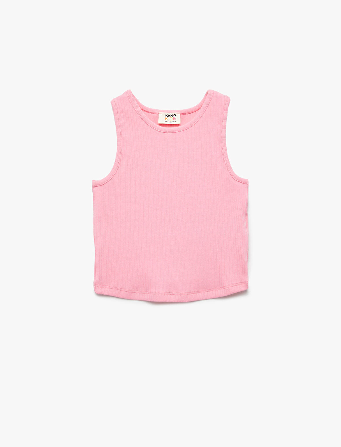 Pamuklu Kolsuz Bisiklet Yaka Basic Crop Atlet