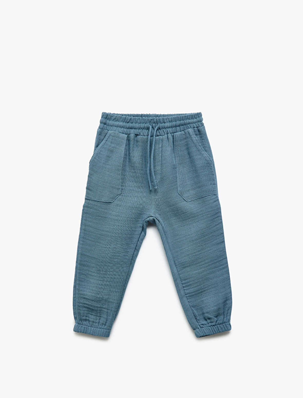 Pamuklu Beli Bağcıklı Cepli Basic Jogger Pantolon
