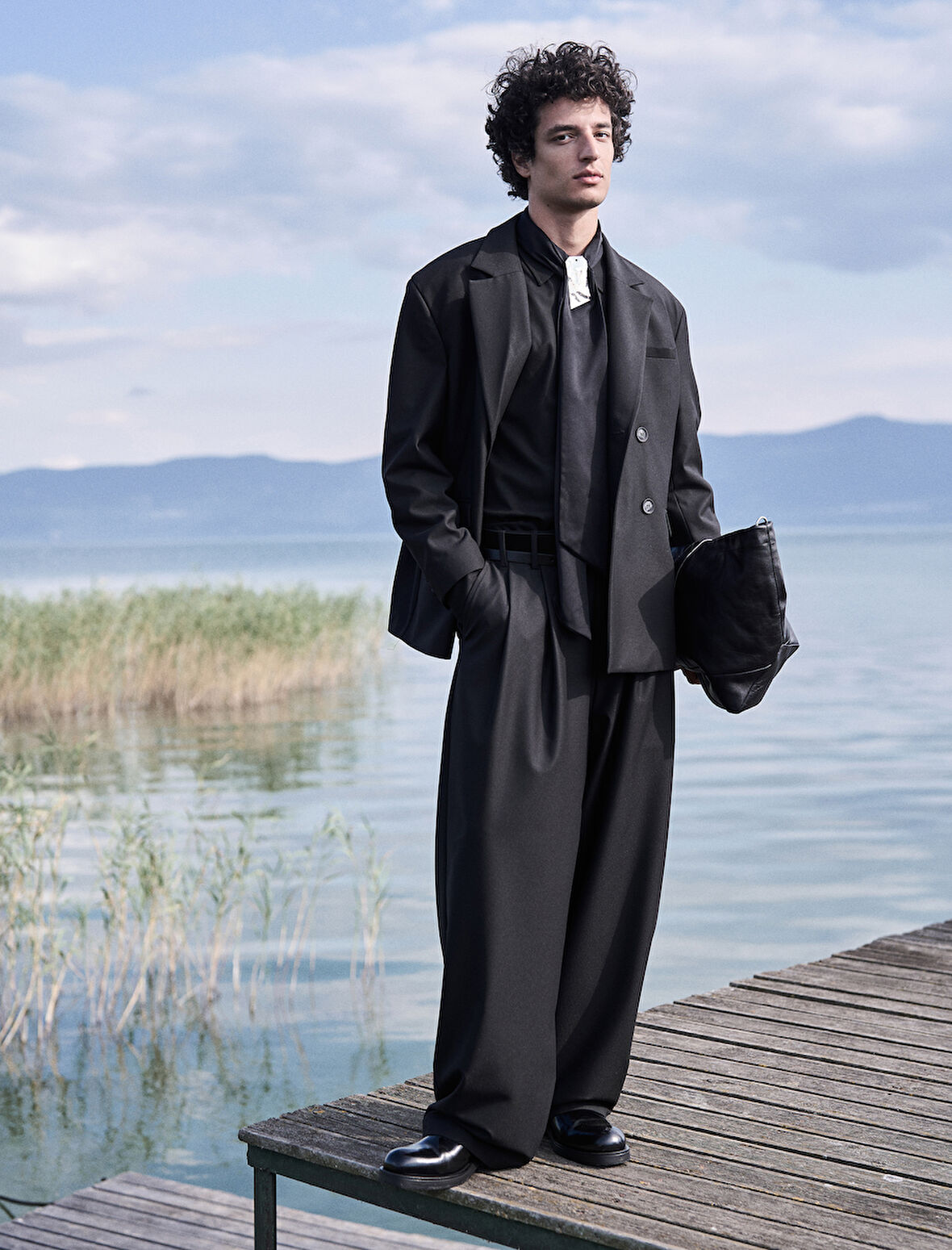 Slim Fit Gömlek Uzun Kollu Yarım İtalyan Yaka Pamuklu