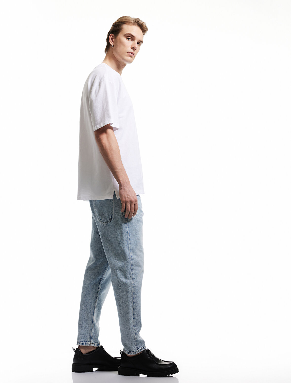 Pamuklu Cepli Loose Fit Jean Pantolon - Steve Jean