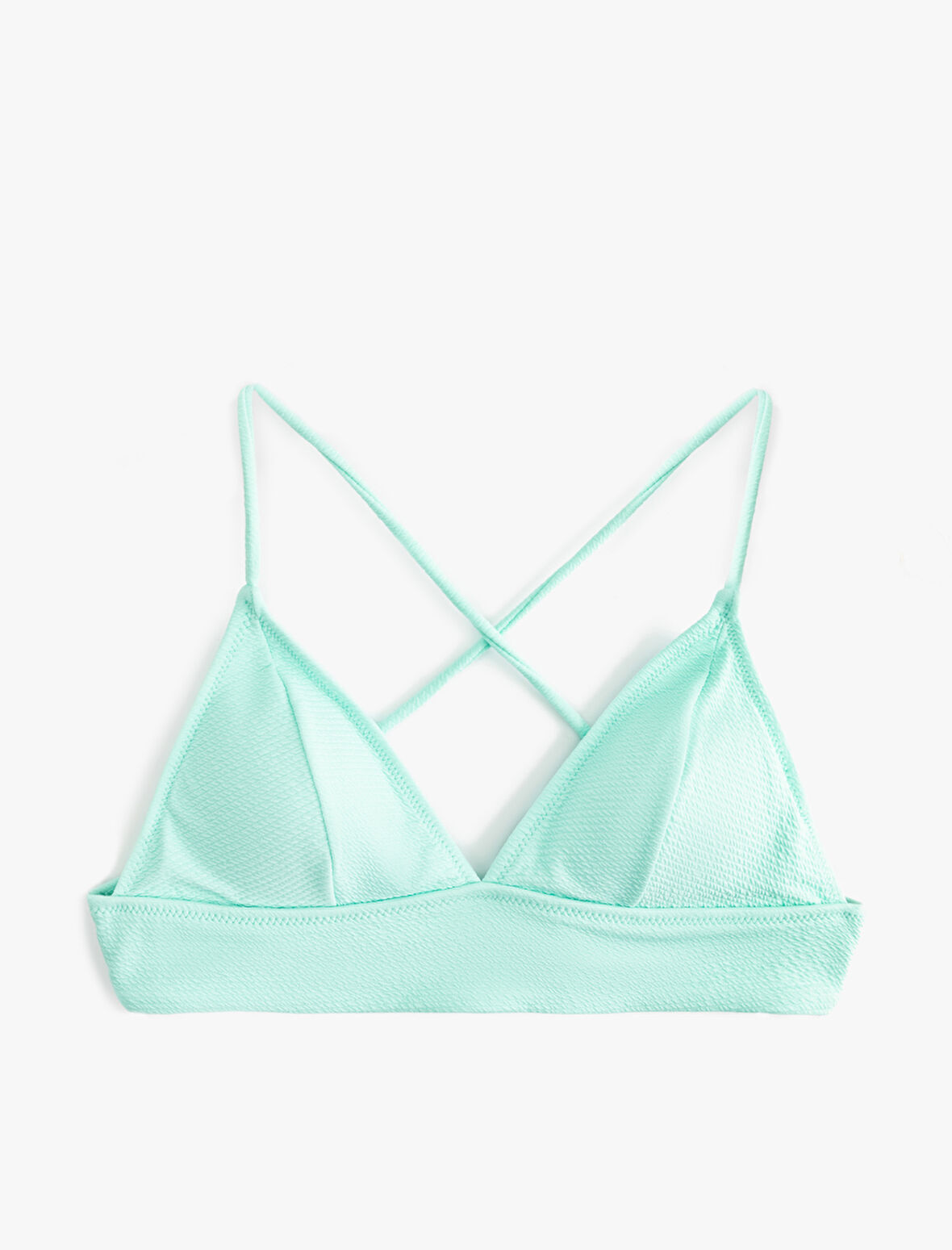 Arkası Çapraz Askılı Bağlama Detaylı Bralet Bikini Üstü